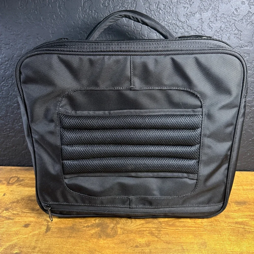 Brenthaven Expandable Black Ballistic Nylon Laptop Briefcase Bag OS